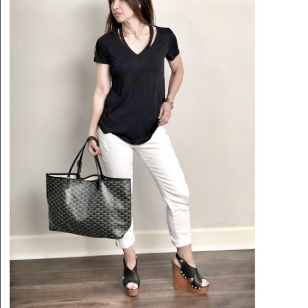 White light distress skinny rolled jeans - Picture 5 of 6